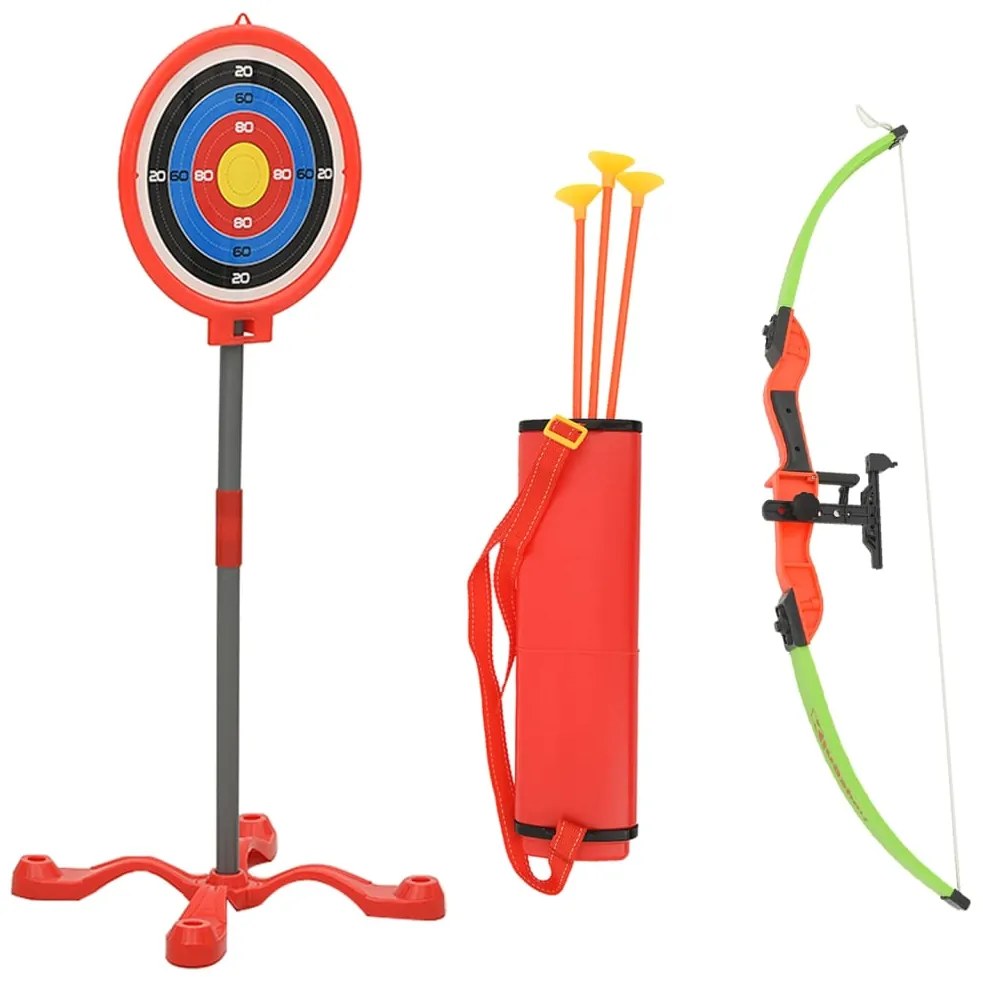 80361 vidaXL Conjunto tiro com arco infantil c/ arco flechas e alvo