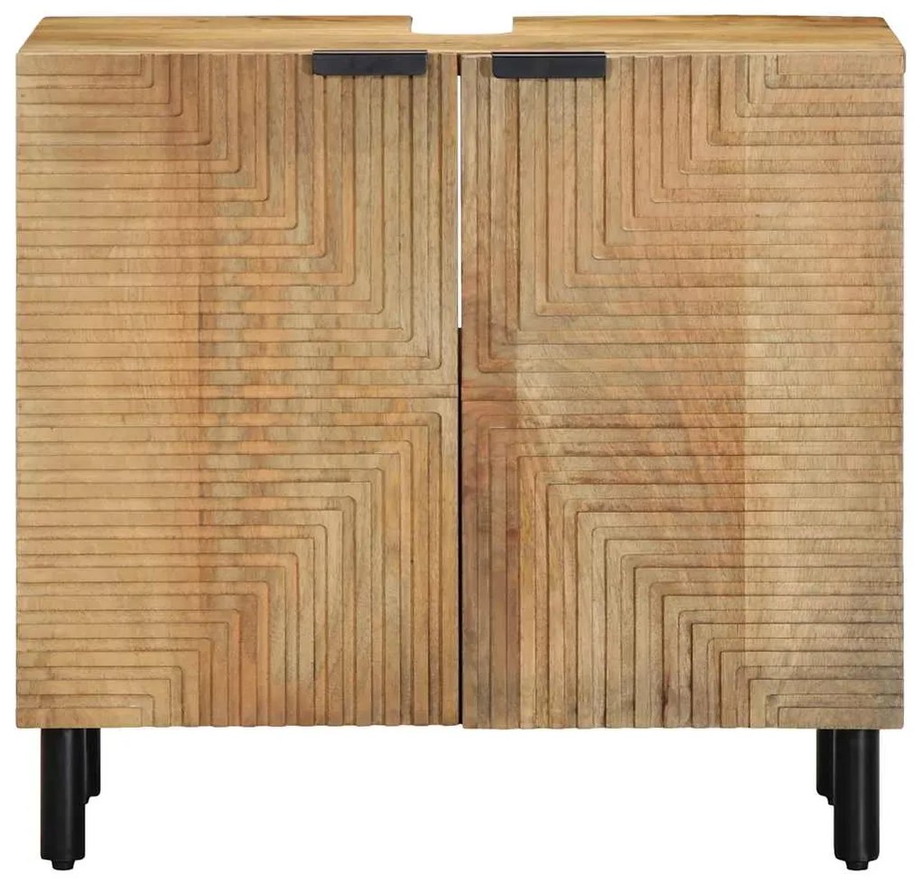 Armário para lavatório 62x33x58 cm mangueira maciça castanho