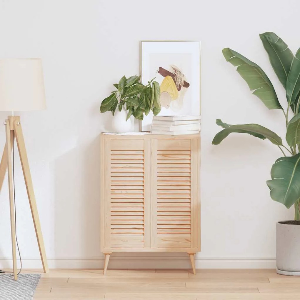 Portas de armário 2 pcs com design de persiana pinho maciço