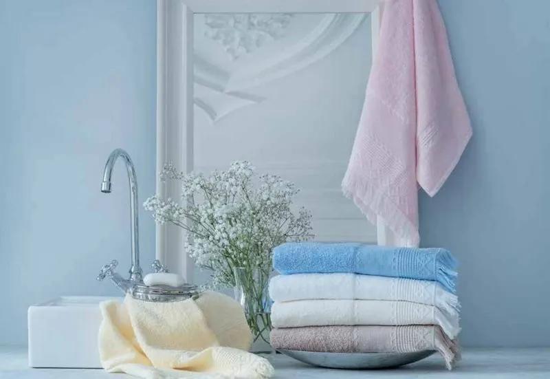 Jogo de 3 toalhas 100% algodão com 450 gr./m2 - Toalhas para bordar ponto de cruz: Azul 1 Toalha P/ medida 70x140 cm - 50x100 cm - 30x50 cm