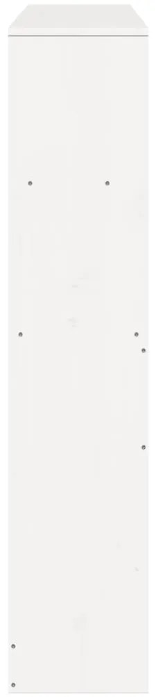 Cabeceira com arrumação 150 cm madeira de pinho maciça branco