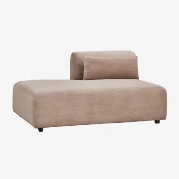 Módulo Divã Esquerdo Para Sofá Modular Fogler Bombazina Castanho Camel - Sklum