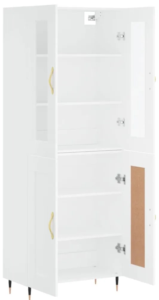 Armário alto 69,5x34x180 cm derivados de madeira branco