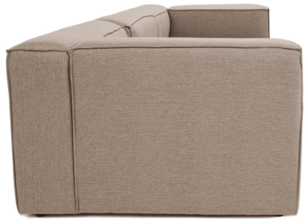 Sofá de 3 Lugares Fora – Castanho – 297x66x105 cm