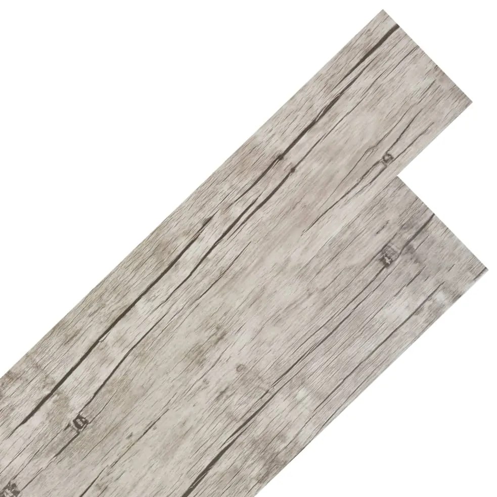 245171 vidaXL Tábuas de soalho PVC auto-adesivo 5,02 m² 2 mm carvalho caiado