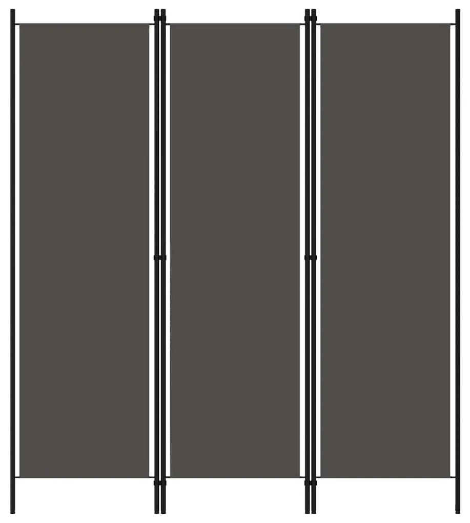 vidaXL Divisória de quarto com 3 painéis 150x180 cm antracite