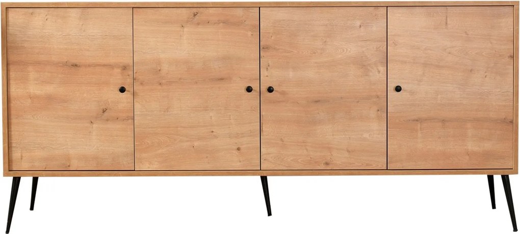 Console Violet – Oak/Black – 180 cm x 81 cm x 35 cm