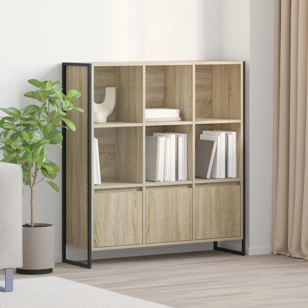 vidaXL Gabinete de Livros 2 pcs Sonoma 99,5 x 30 x 108,5 cm