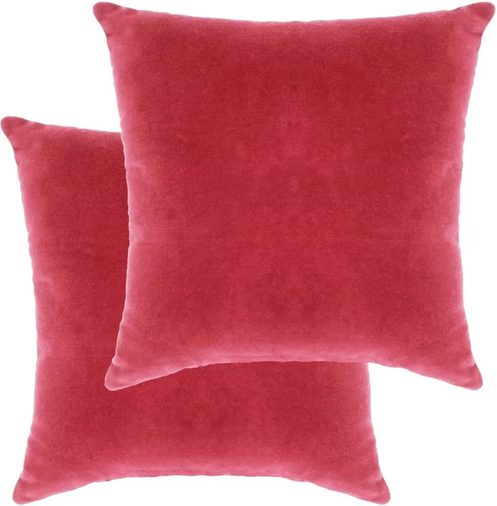 Almofadões veludo de algodão 2 pcs 45x45 cm rosa