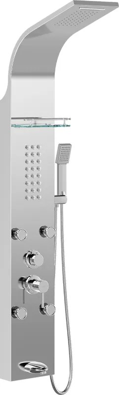 Mexen Adrox painel de duche com bica, cromado - 7613-04-00