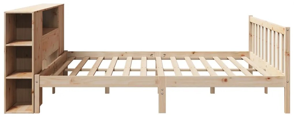 Cama com estante sem colchão 200x200 cm pinho maciço