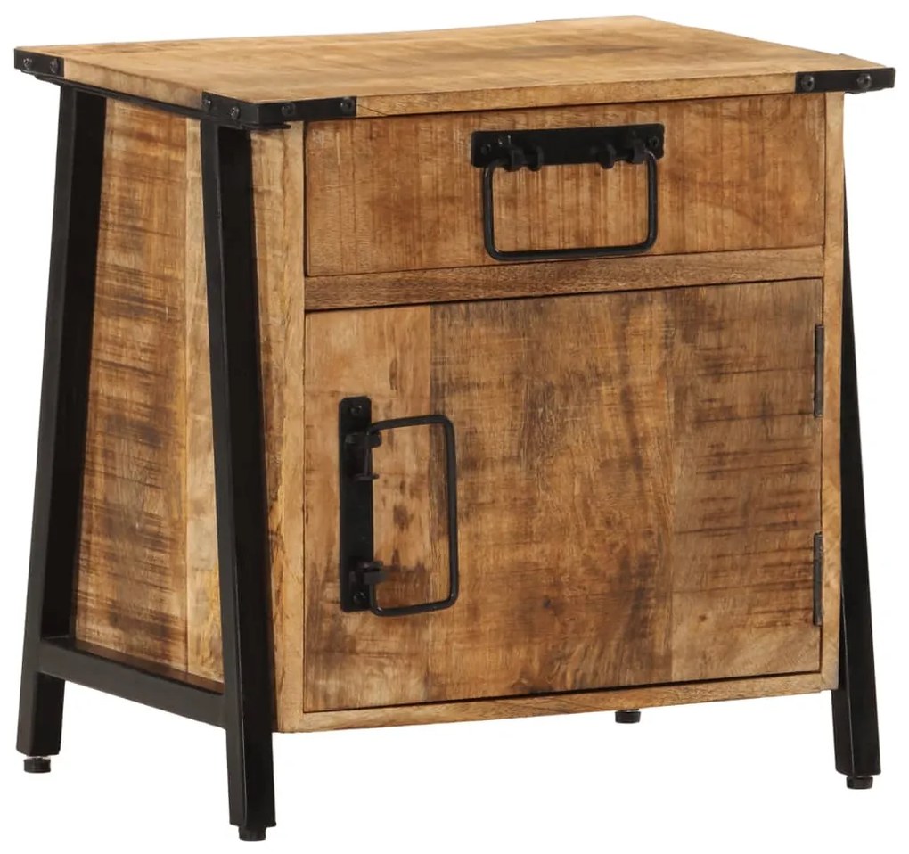 Mesa de cabeceira 40x30x42 cm madeira de mangueira maciça