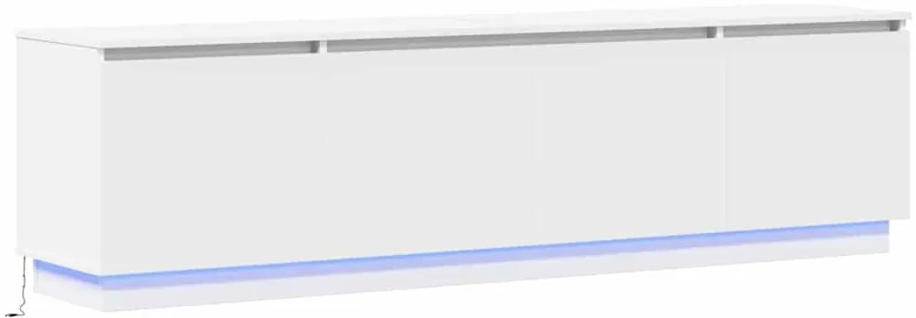 Estante de TV vidaXL com LED Branco 180x38x49 cm em Madeira Revestida