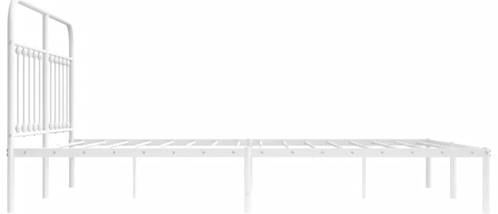Estrutura de cama com cabeceira 180x200 cm metal branco