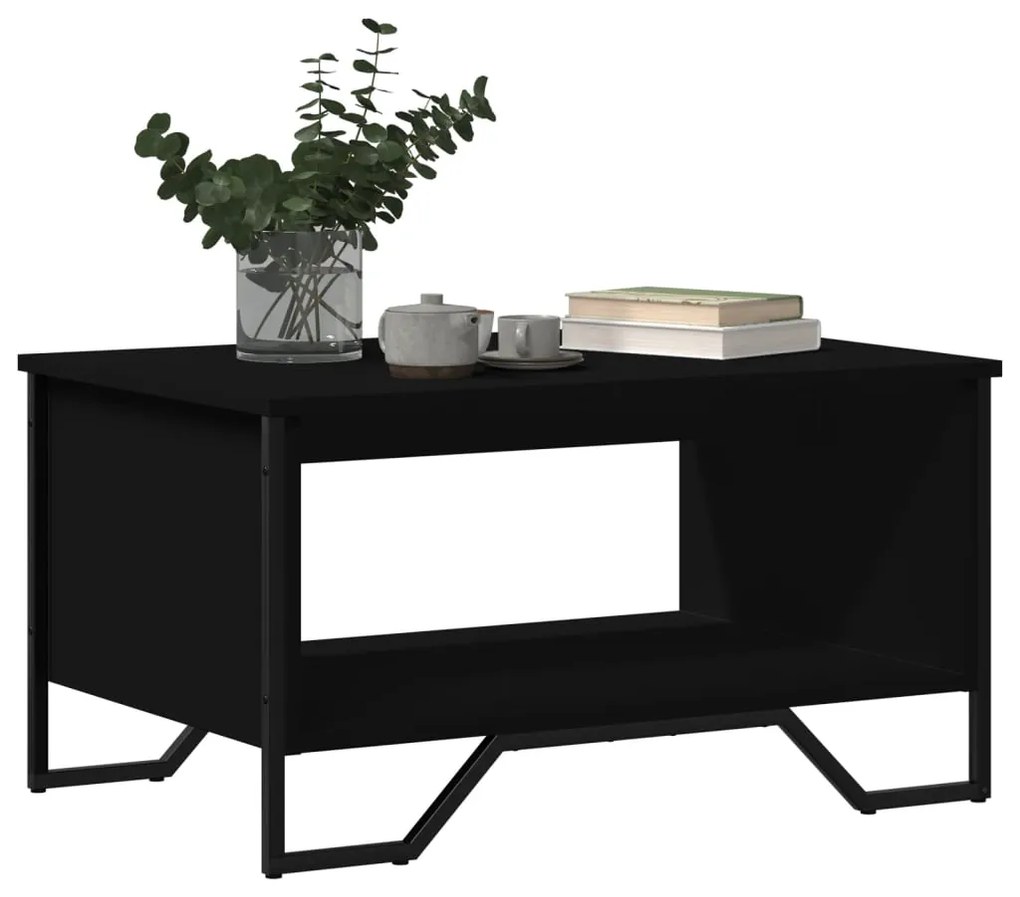 Mesa de centro 75x51x40 cm derivados de madeira preto