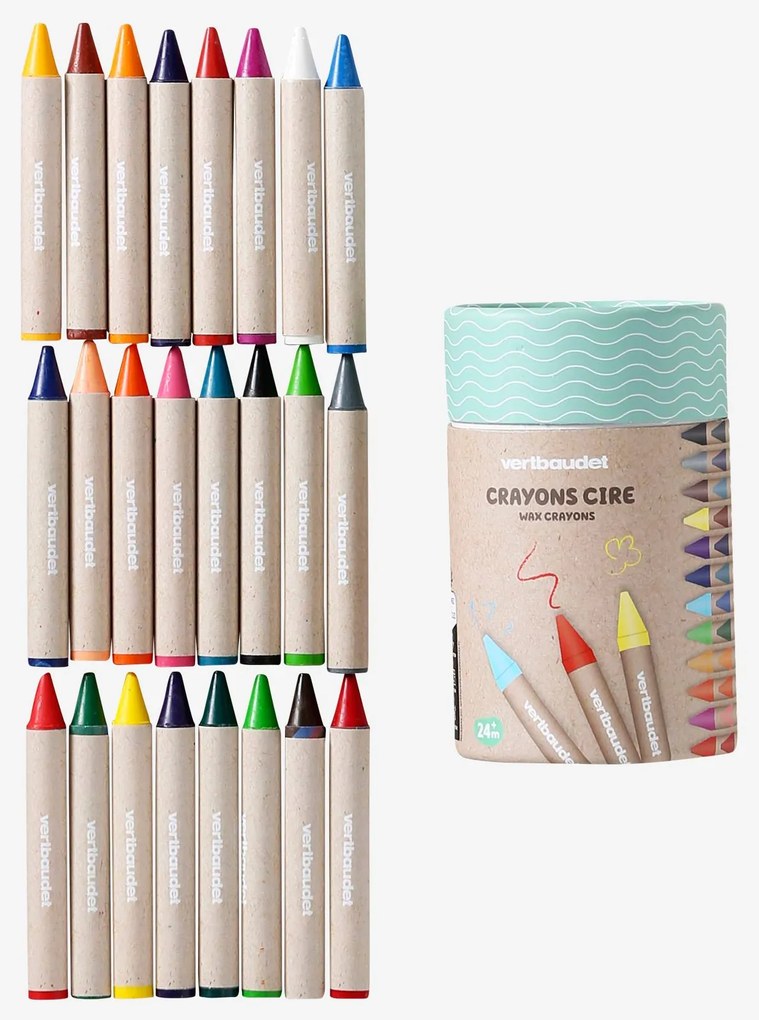 Caixa de 24 lápis de cera multicolor