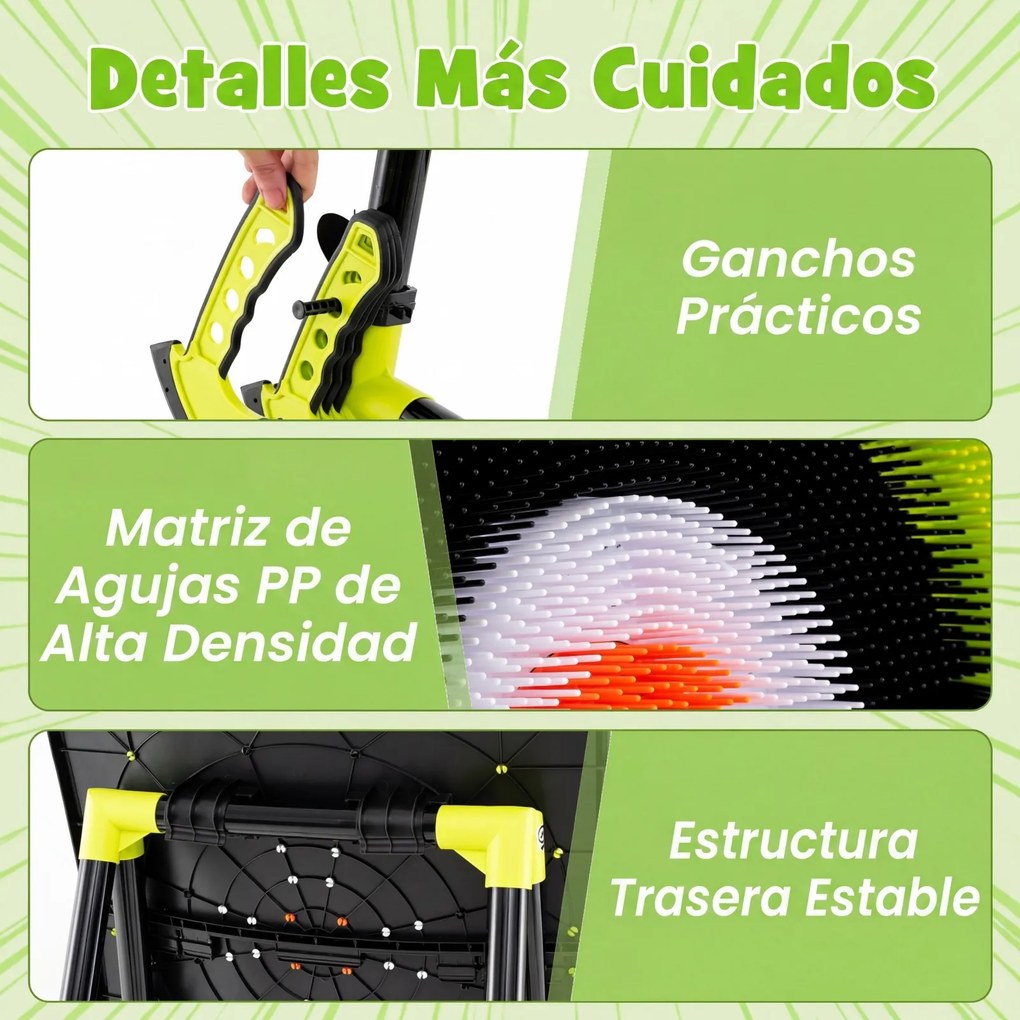 Jogo de Dardos e Arco e Flechas para Crianças, 70 x 50 x 140 cm, Uso Interior e Exterior, Verde