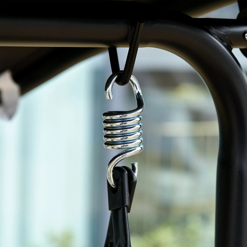 Baloiço de Jardim de 2 Lugares Baloiço com Teto Ajustável em Ângulo pa