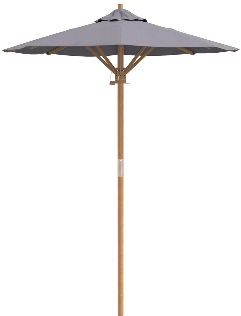 Guarda-sol de Jardim Cinza Escuro 150x210 cm Bambu