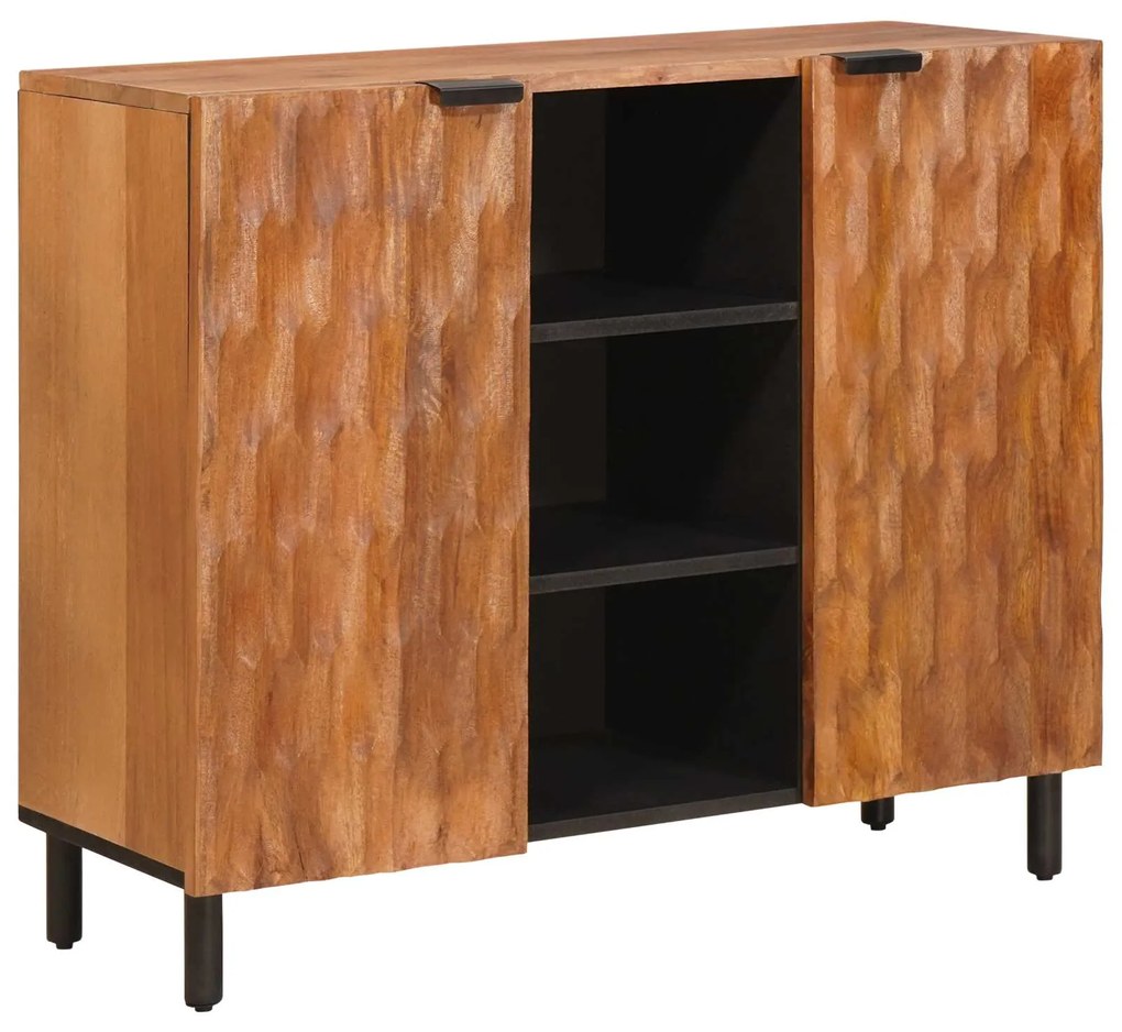 vidaXL Buffet com porta Acabamento em Acácia Marrom 90 x 33 x 75 cm