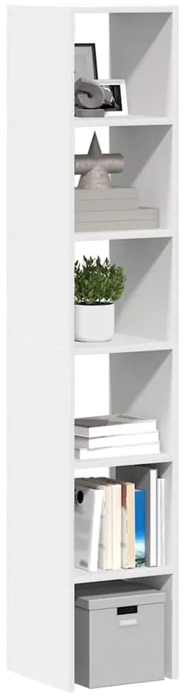 Estantes 2 pcs empilháveis 30x30x80 cm derivados madeira branco