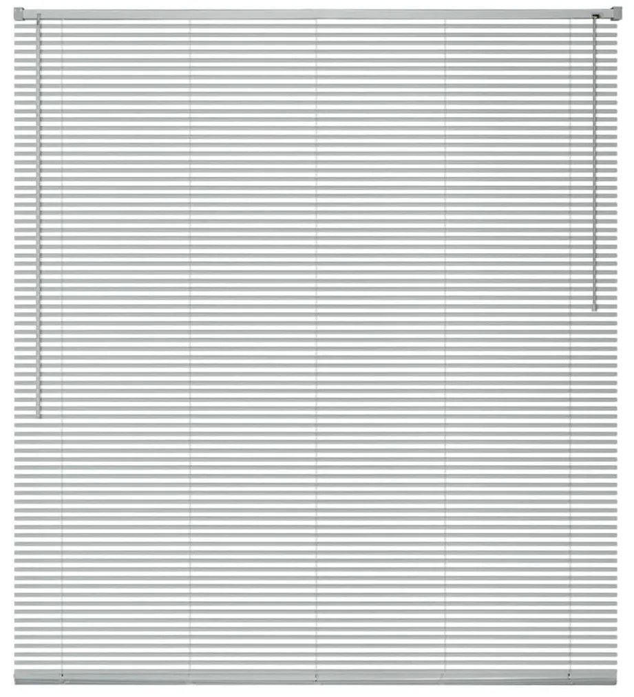 vidaXL Persianas em alumínio 80x220 cm prateado
