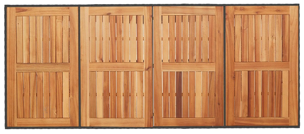 Conjunto de Jantar para Jardim de 7 Peças Polirattan Preto