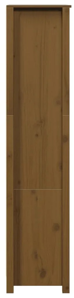 Aparador alto 80x35x154 cm madeira de pinho maciça castanho-mel
