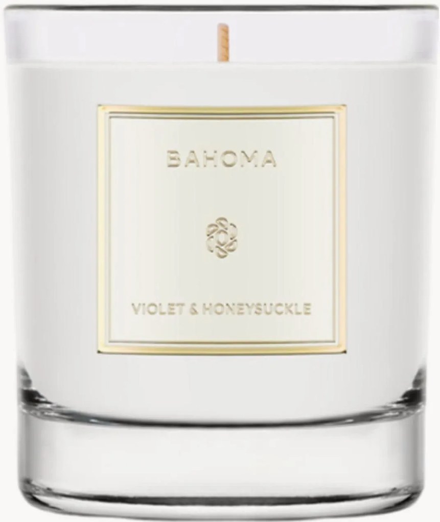 Vela perfumada artesanal Violet & Honeysuckle (pêssego, madressilva, almíscar)