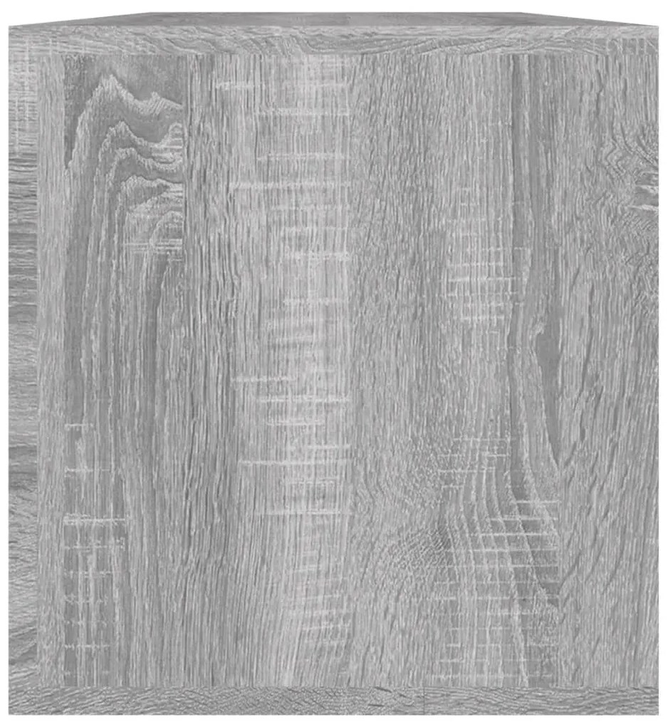 Caixa discos vinil 71x34x36cm derivados madeira cinzento sonoma