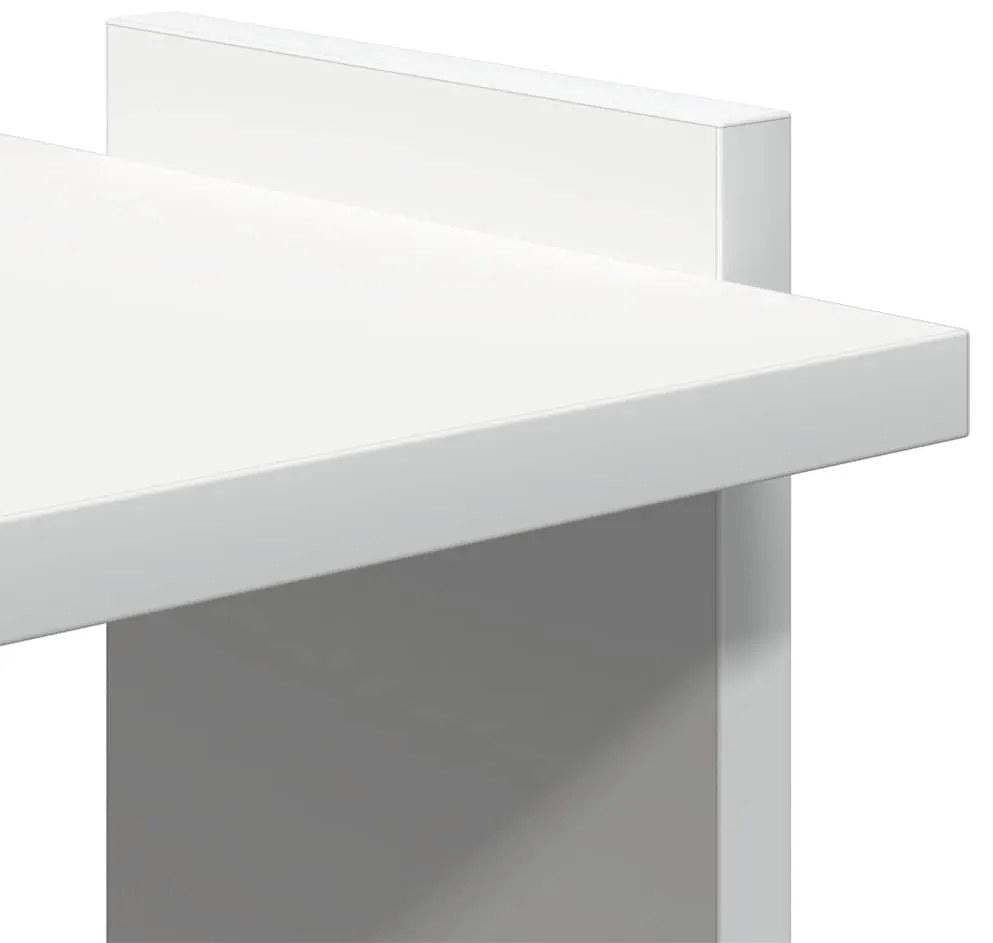 Estante 3-Tier Branco 60x30x120 cm Madeira Engenheirada