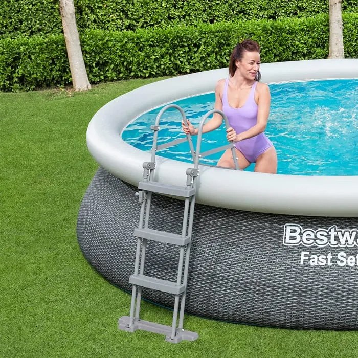 Piscina redonda Bestway Fast Set™ Ø457cm Cinzenta