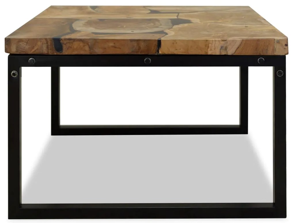 Mesa de centro em resina de teca 60x60x40 cm