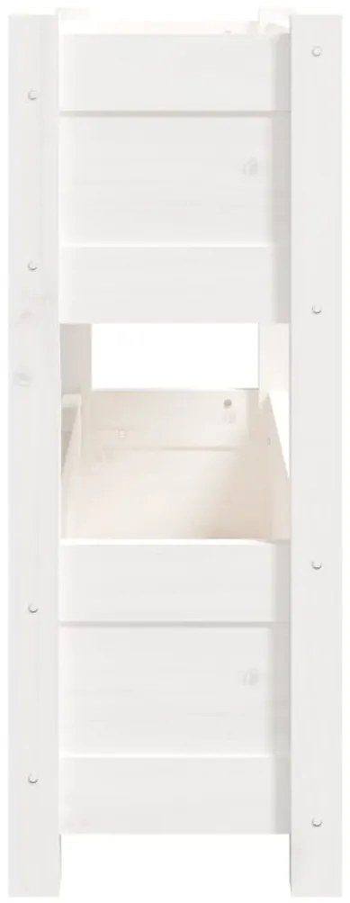 Vaso/floreira 77x25x66 cm madeira de pinho maciça branco