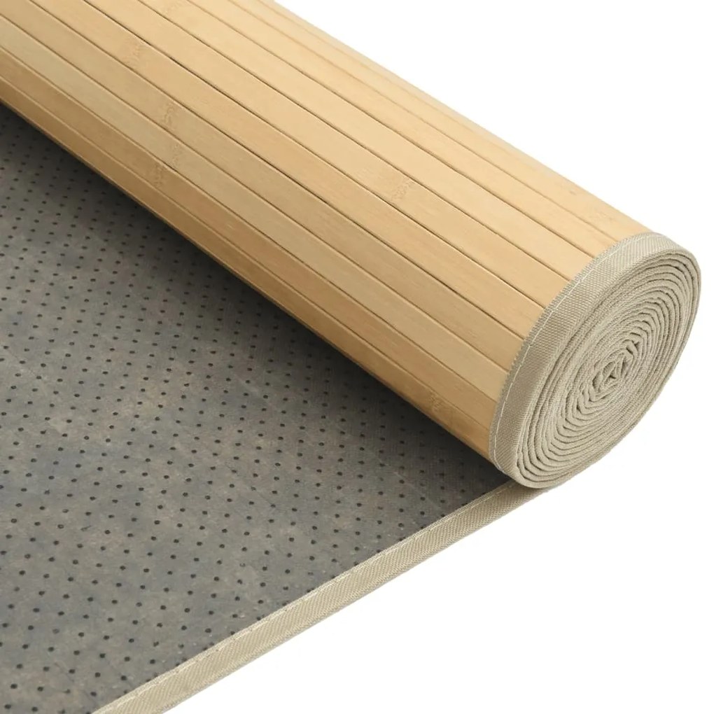 Tapete retangular 80x300 cm bambu cor natural clara