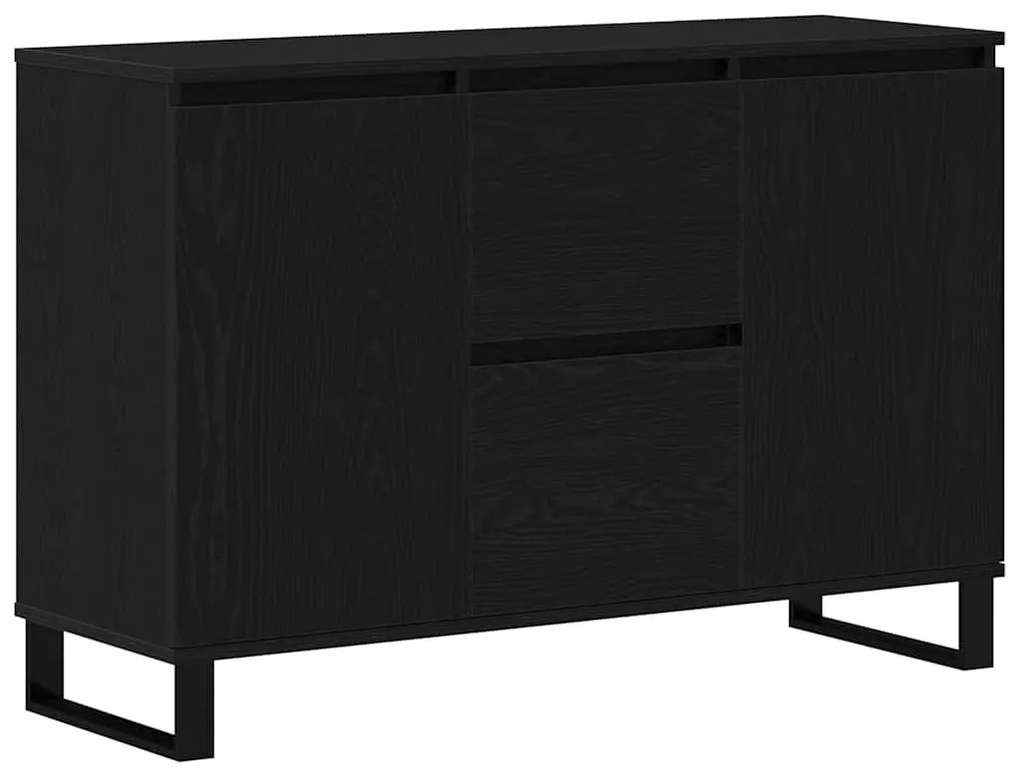 Buffet vidaXL Carvalho Preto 104x35x70 cm Madeira Compensada