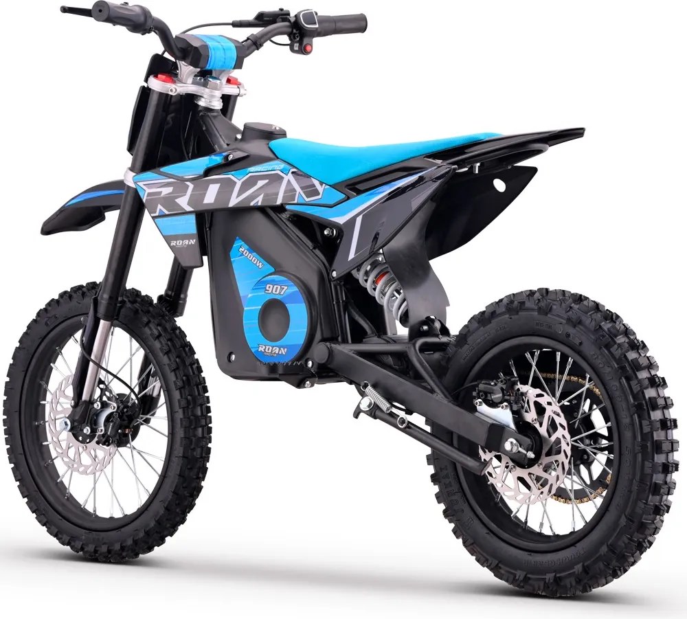 Mini moto elétrica para crianças velocidade até 50 km/h C/Limitador 907 2000W 48V 13Ah Litio Azul
