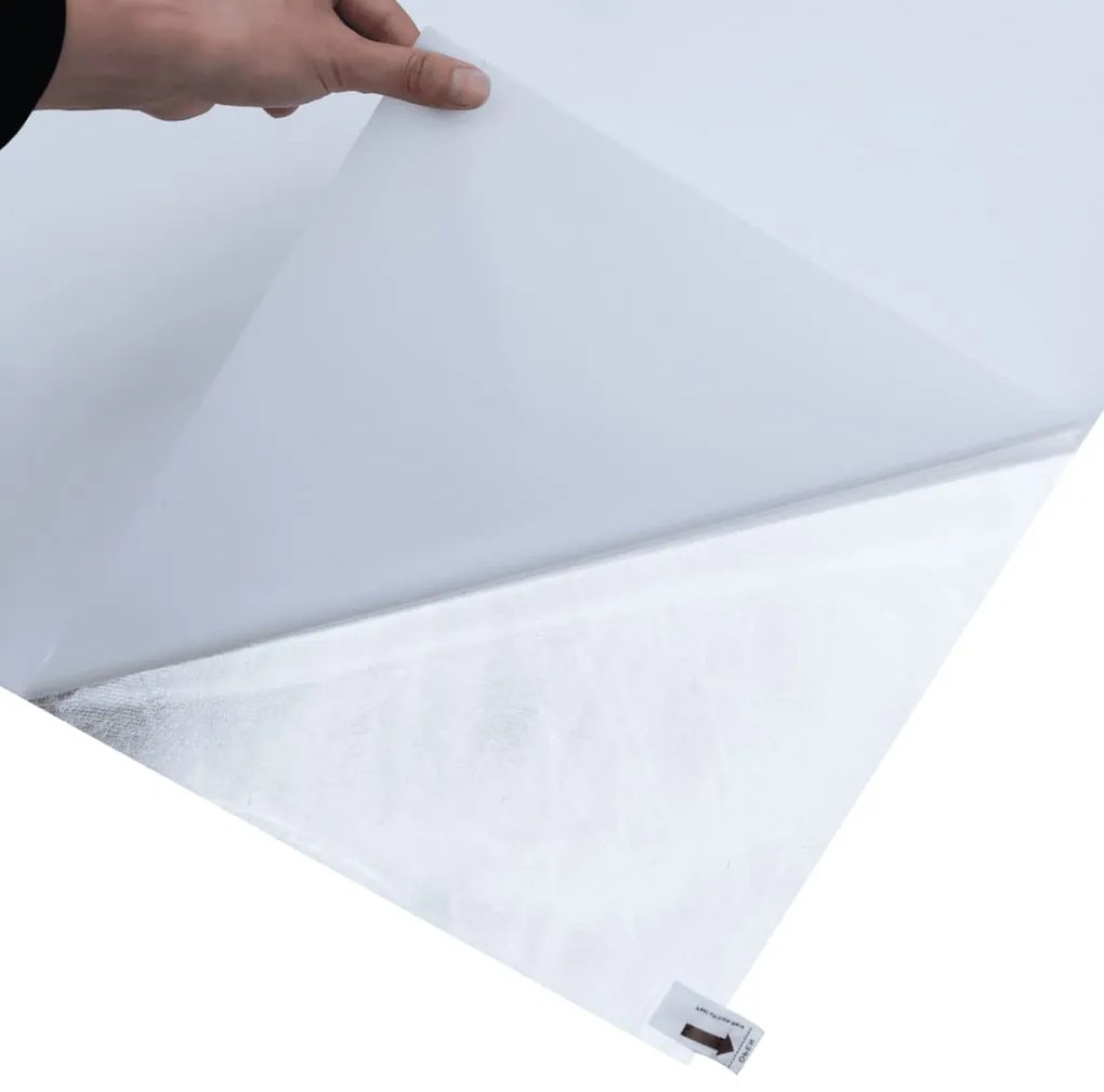 Películas janela estática 3 pcs PVC branco transparente fosco
