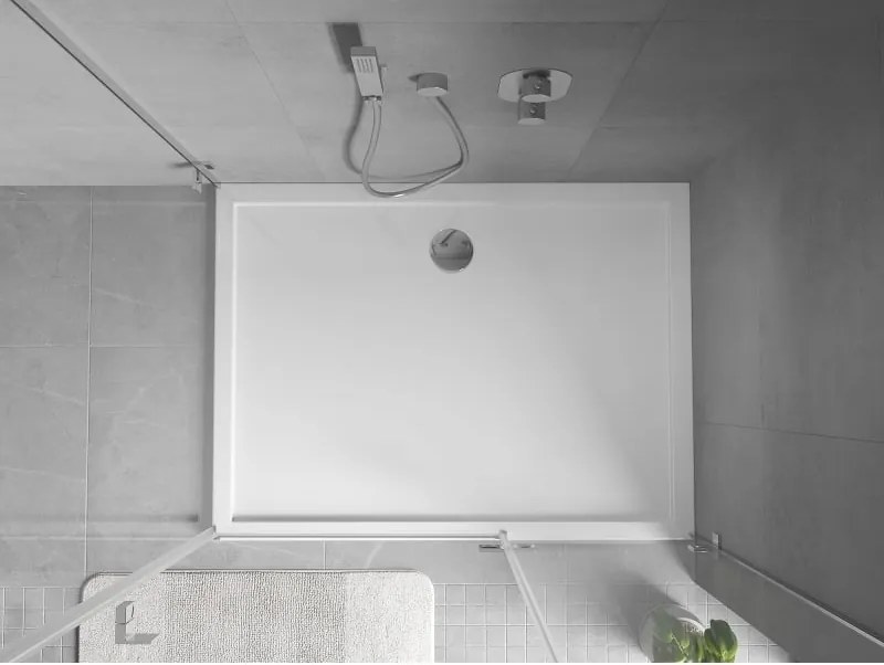 Mexen Flow base de duche retangular slim 100 x 75 cm, branco brilhante - 46R107510