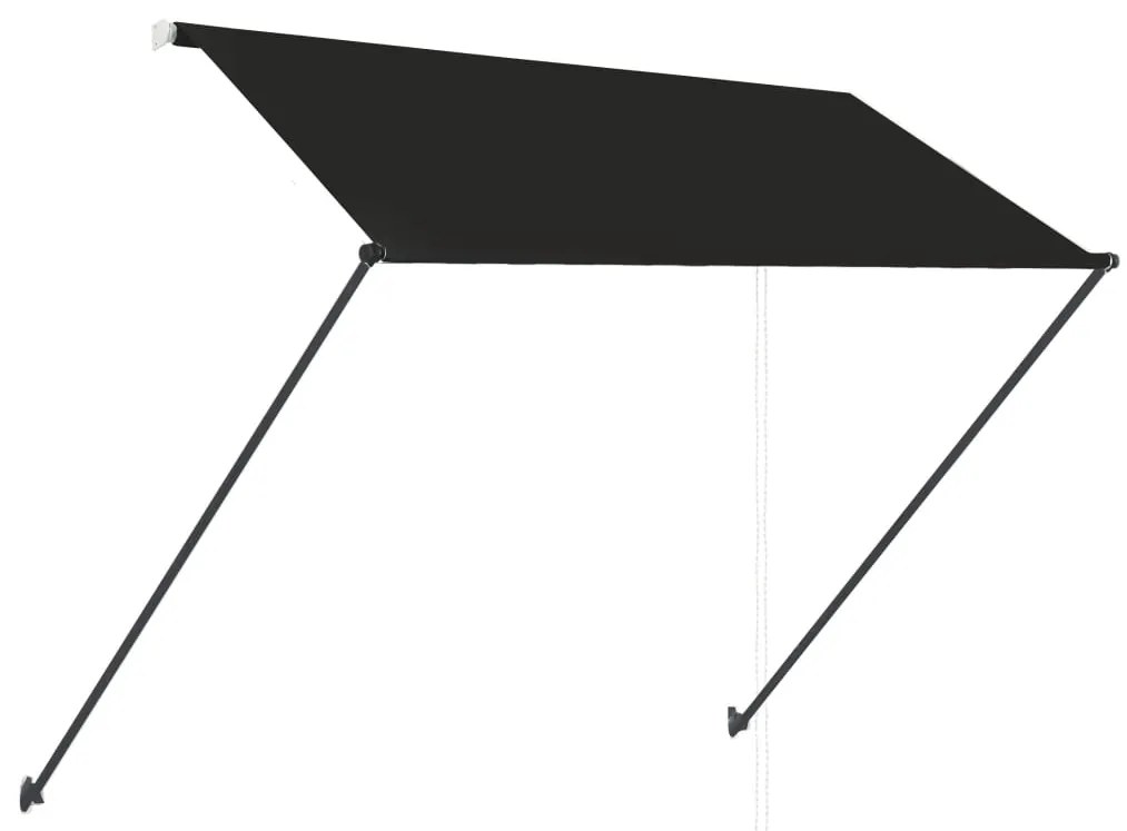Toldo retrátil com LED 250x150 cm antracite