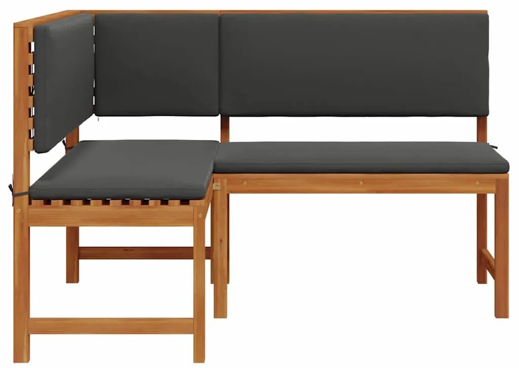 Banco de Canto de Jardim vidaXL com Almofadas 140x100x91 cm Madeira Só
