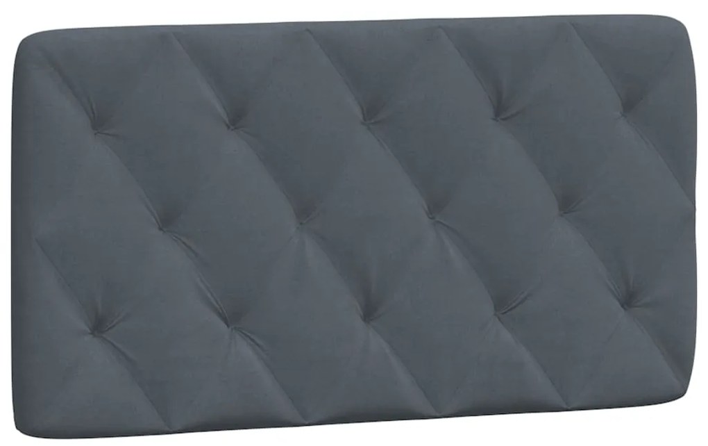 Cama com colchão 100x200 cm veludo cinzento-escuro