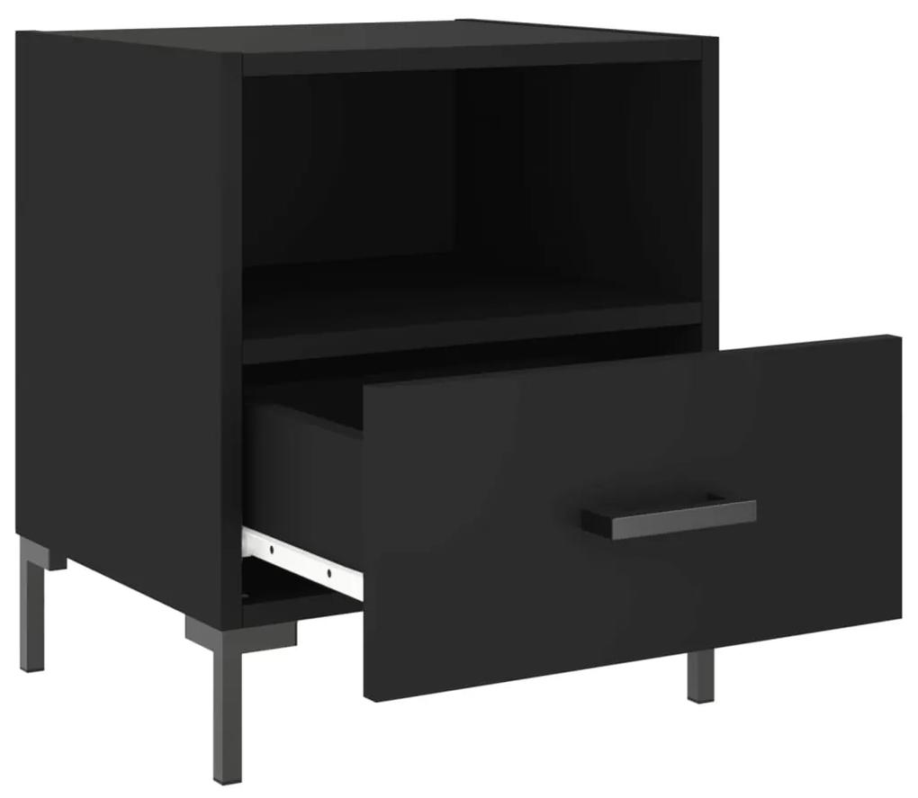 Mesa de cabeceira 40x35x47,5 cm derivados de madeira preto