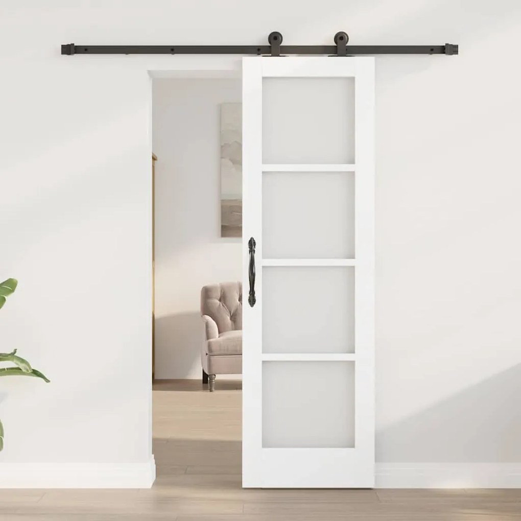 Porta Deslizante vidaXL com Conjunto de Ferragens 'ORKDAL'Branca em Ma