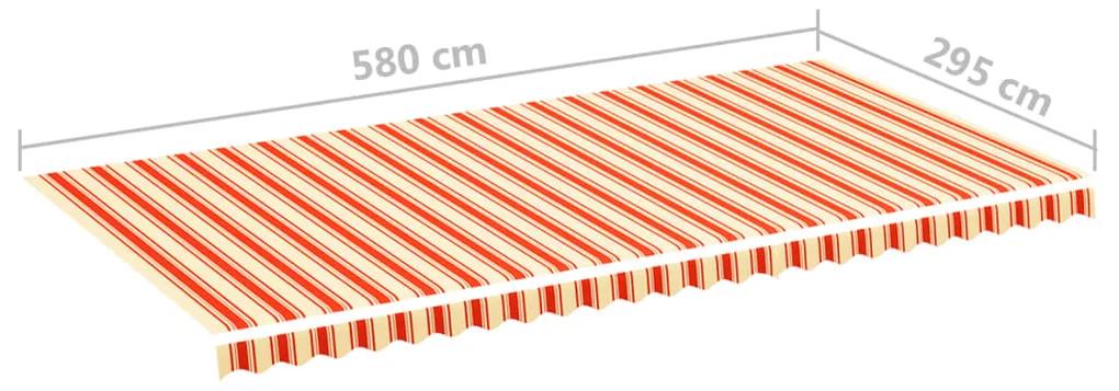 Tecido de substituição para toldo 6x3 m amarelo e laranja