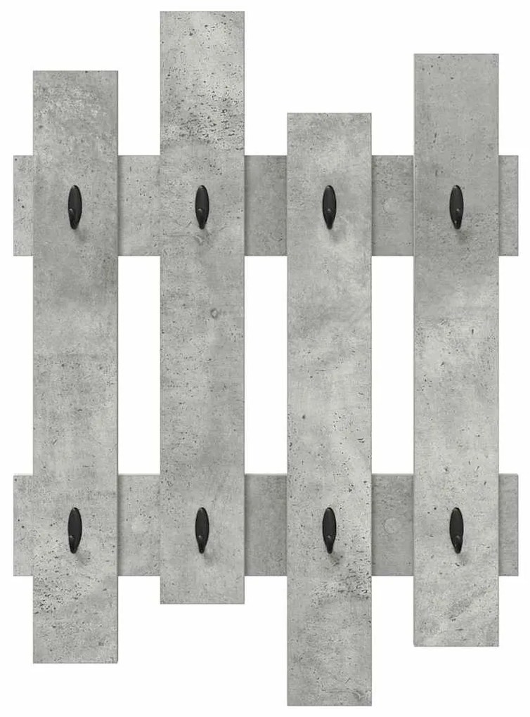 Cabideiro de Parede Cinza concreto 60 x 3 x 82 cm
