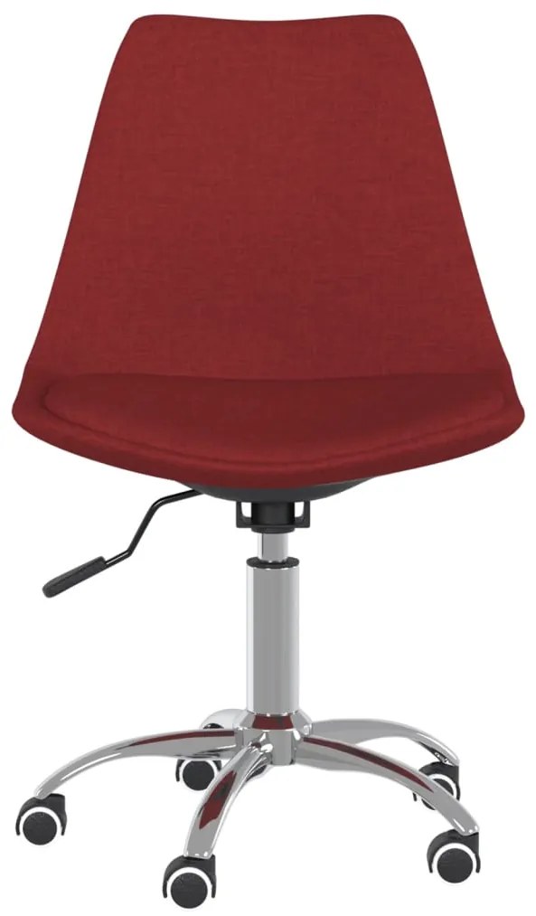 Cadeiras de jantar giratórias 2 pcs tecido vermelho tinto