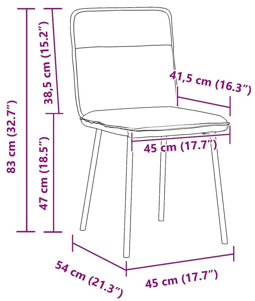 Cadeiras de jantar 2 pcs veludo vermelho tinto