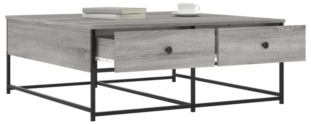 Mesa de centro 100x99x40 cm derivados madeira cinzento sonoma