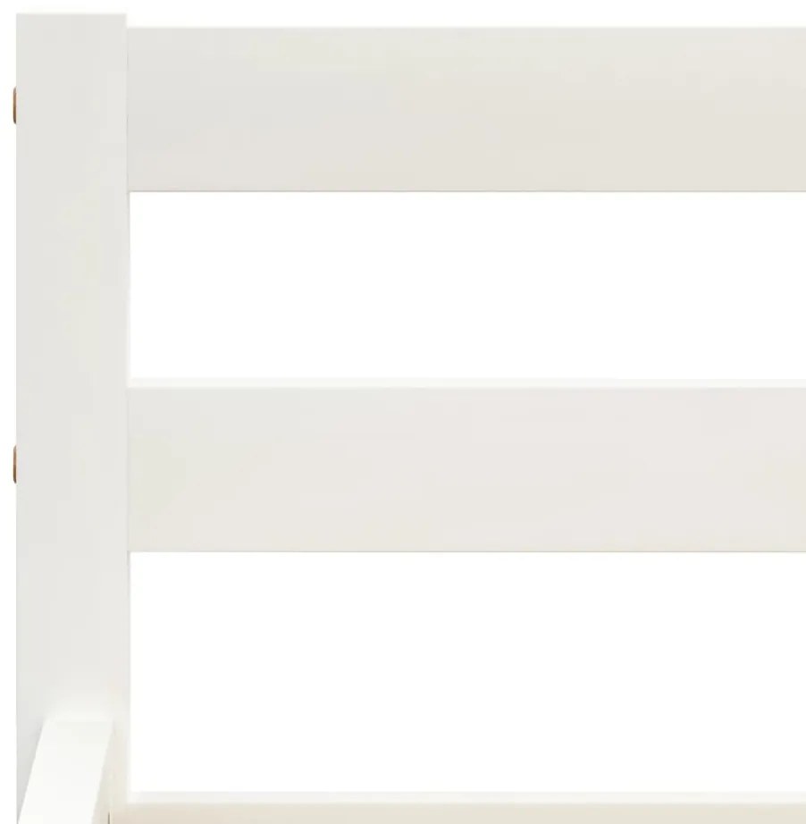 Estrutura de cama 120x200 cm madeira pinho maciço branco